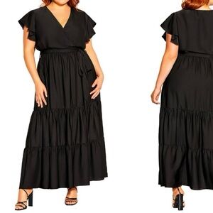 City Chic Flutter Away Maxi Dress. Size 20